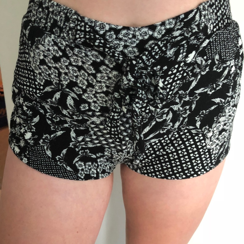 Black and White Full Tilt Shorts